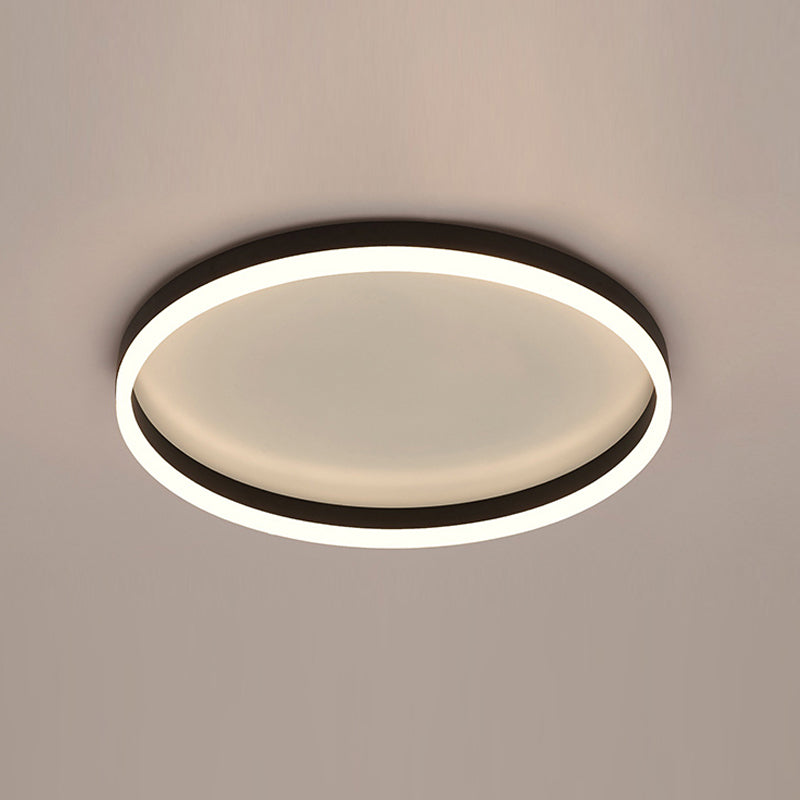 Luminaires de plafond encastrés de simplicité noire de lumière montée par plafond de LED pour le salon