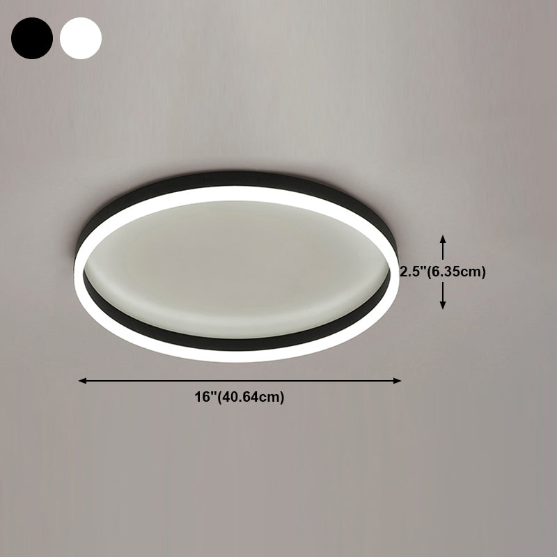 Luminaires de plafond encastrés de simplicité noire de lumière montée par plafond de LED pour le salon