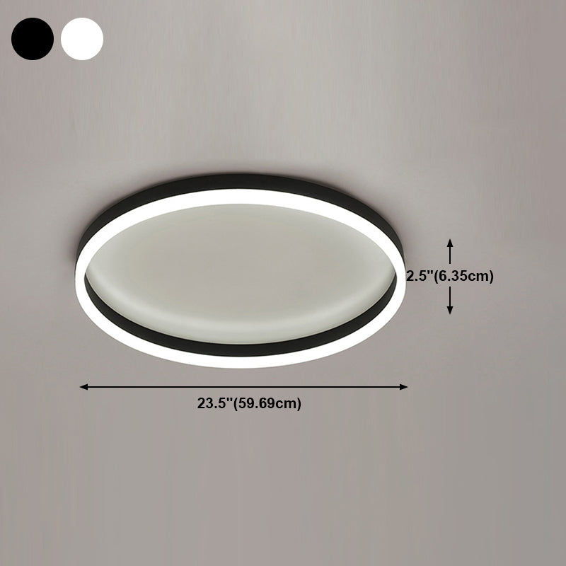 Luminaires de plafond encastrés de simplicité noire de lumière montée par plafond de LED pour le salon
