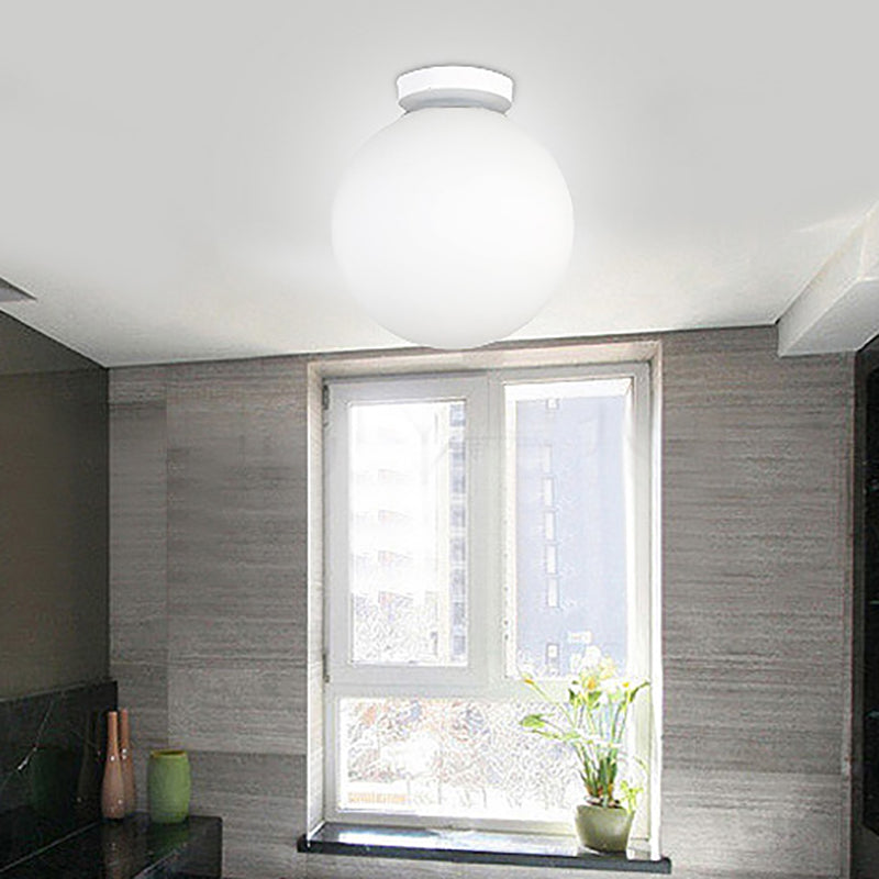 Plafonnier monté sur allée, plafonnier de style simple avec abat-jour en verre