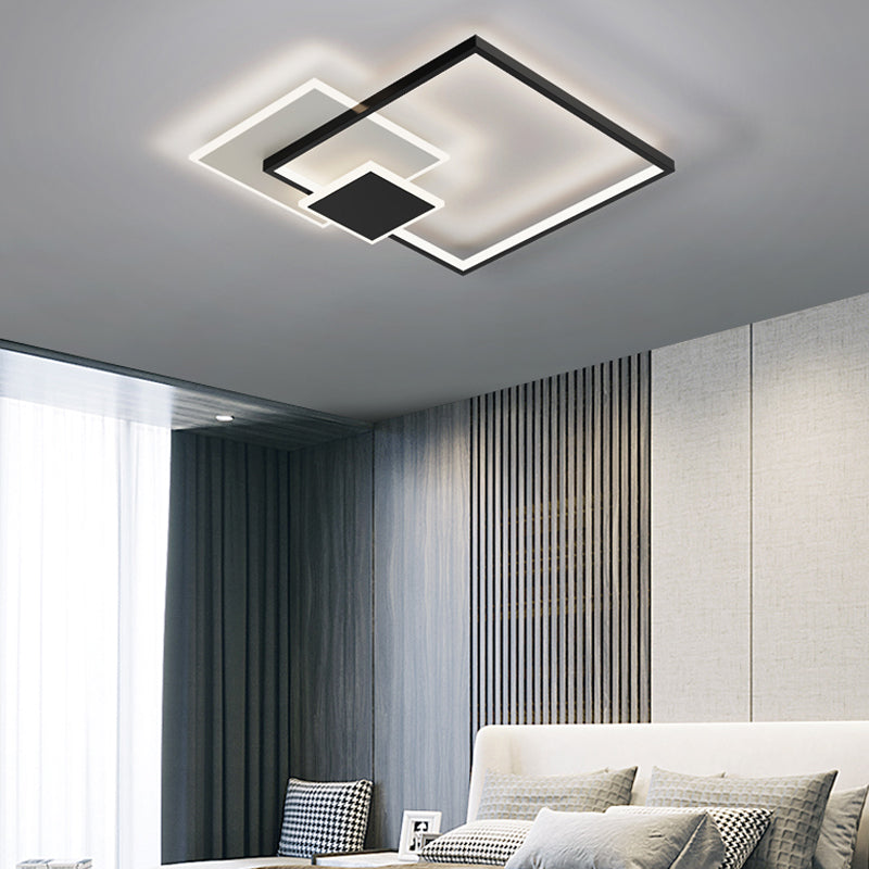 Luminaires de plafond encastrés contemporains à LED pour salon