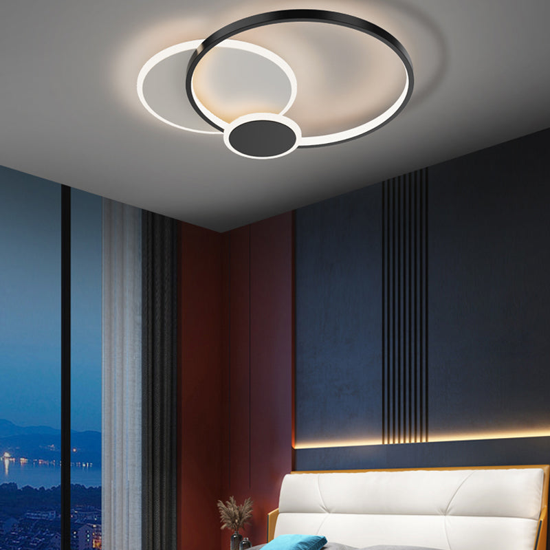 Luminaires de plafond encastrés contemporains à LED pour salon