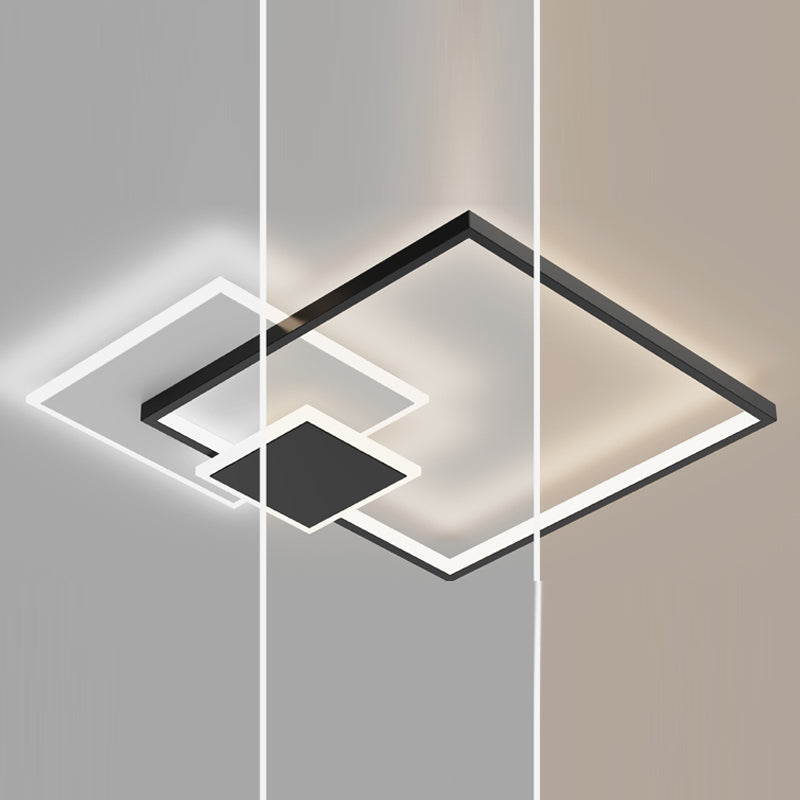 Luminaires de plafond encastrés contemporains à LED pour salon