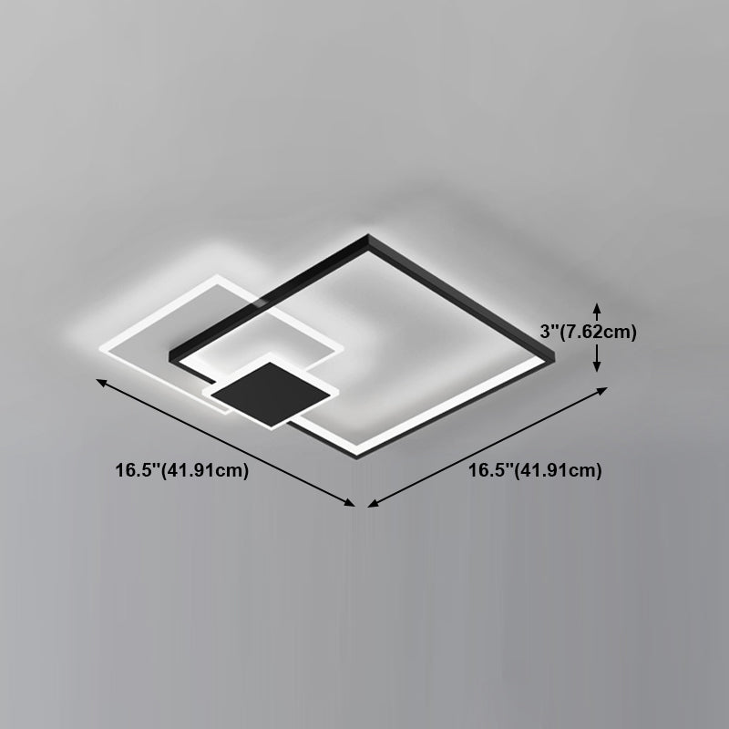 Luminaires de plafond encastrés contemporains à LED pour salon