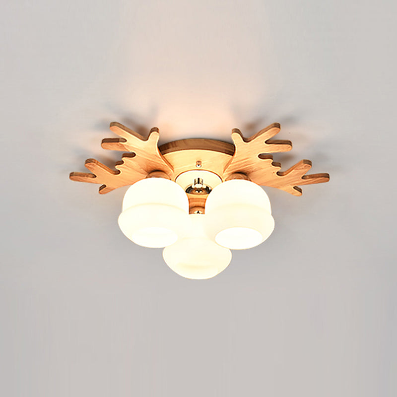 Minimalist Ball Shape Ceiling Light Fixture Glass Bedroom Ceiling Mount Lamp Fixture