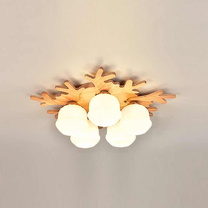 Minimalist Ball Shape Ceiling Light Fixture Glass Bedroom Ceiling Mount Lamp Fixture