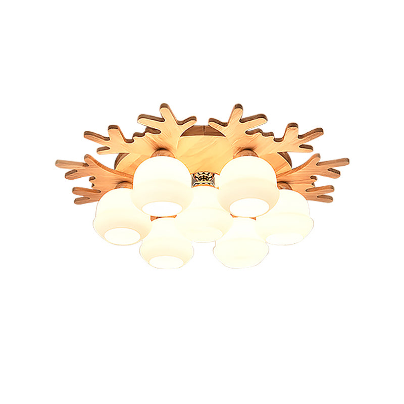 Minimalist Ball Shape Ceiling Light Fixture Glass Bedroom Ceiling Mount Lamp Fixture
