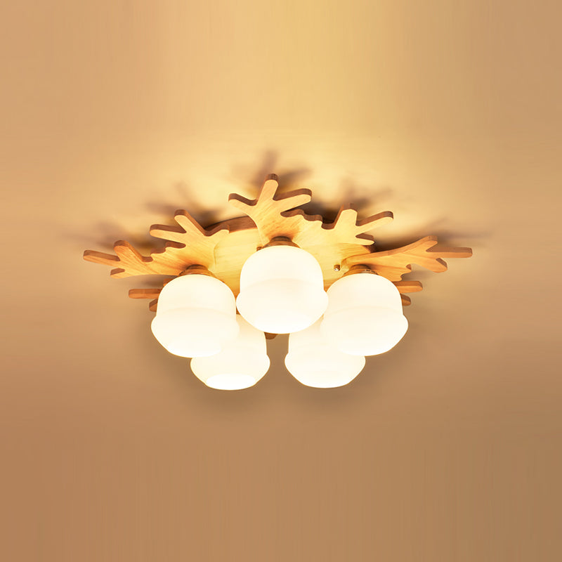 Minimalist Ball Shape Ceiling Light Fixture Glass Bedroom Ceiling Mount Lamp Fixture