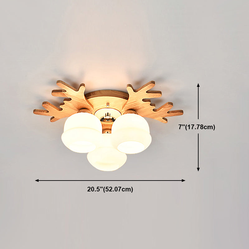 Minimalist Ball Shape Ceiling Light Fixture Glass Bedroom Ceiling Mount Lamp Fixture