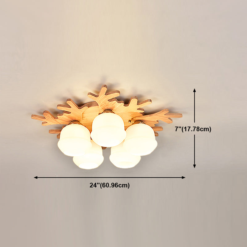 Minimalist Ball Shape Ceiling Light Fixture Glass Bedroom Ceiling Mount Lamp Fixture