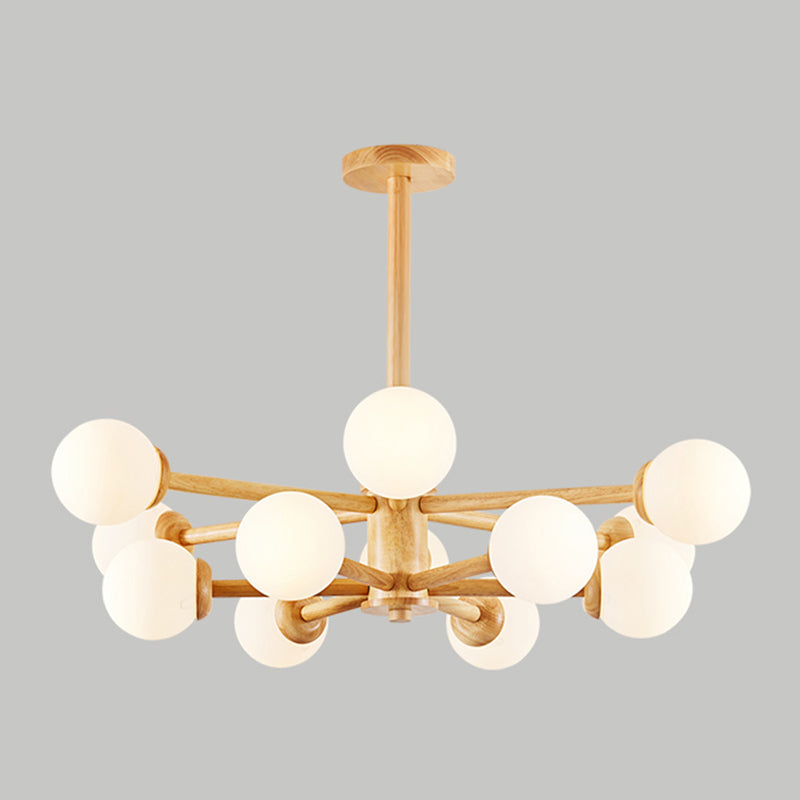 Multi-Light Chandelier Light Fixture Modern Style Ball Shape Glass Pendant Lamp