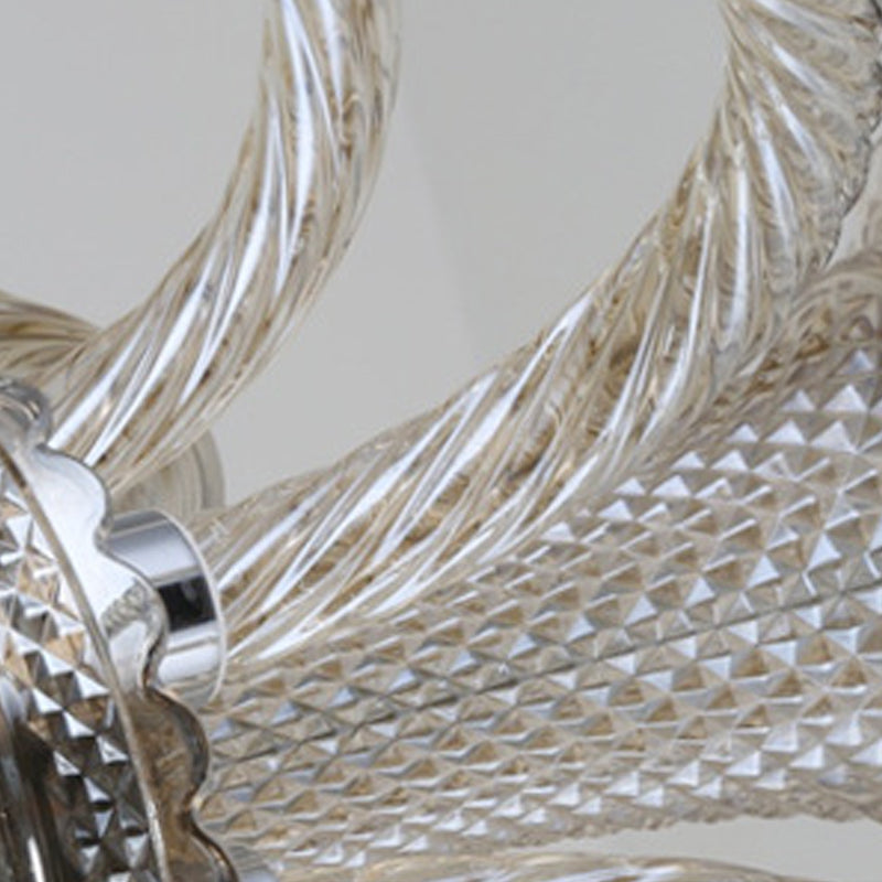 Rustic Style Chandelier Light Fixture Crystal Candlestick Hanging Chandelier