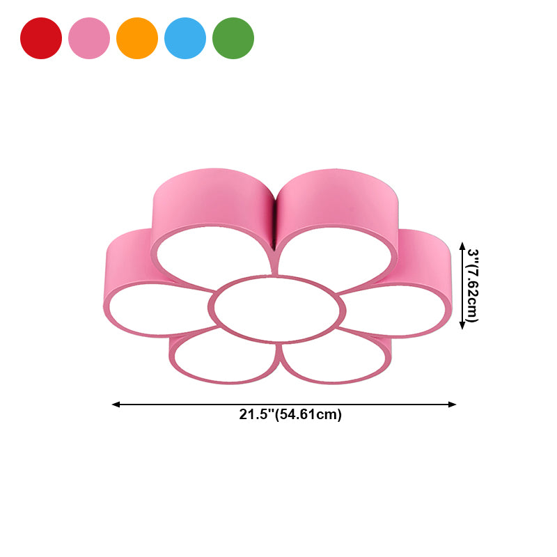 Blume LED Hängende Leuchte Cartoon Metall Klassenzimmer Deckenheizlampe