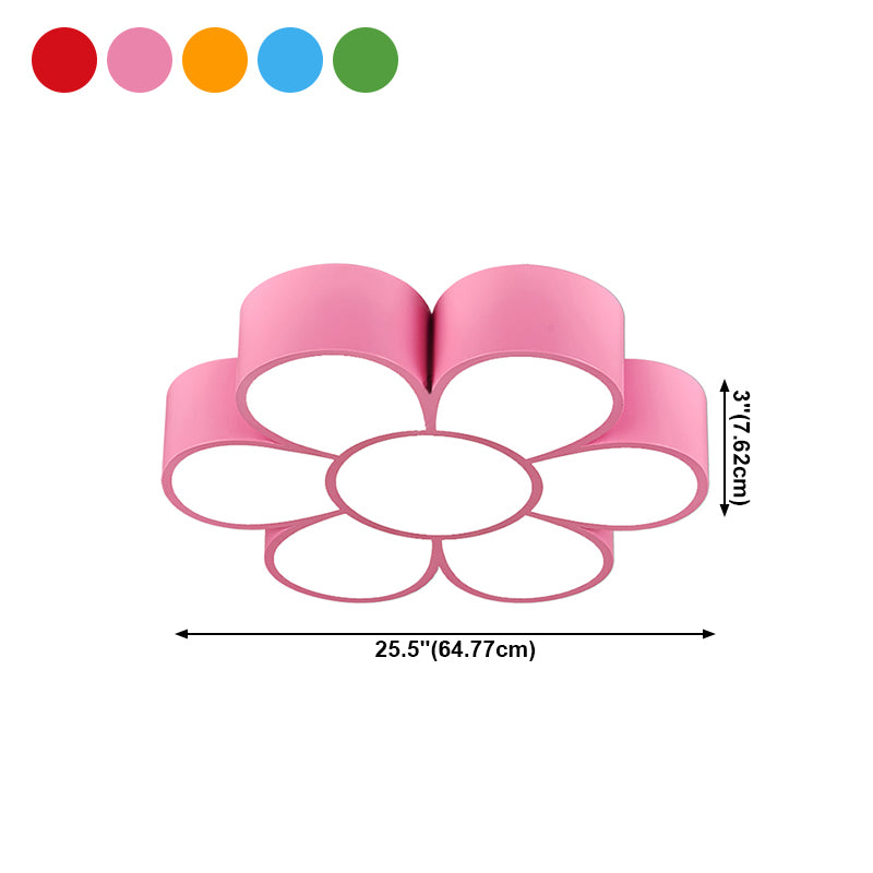 Blume LED Hängende Leuchte Cartoon Metall Klassenzimmer Deckenheizlampe