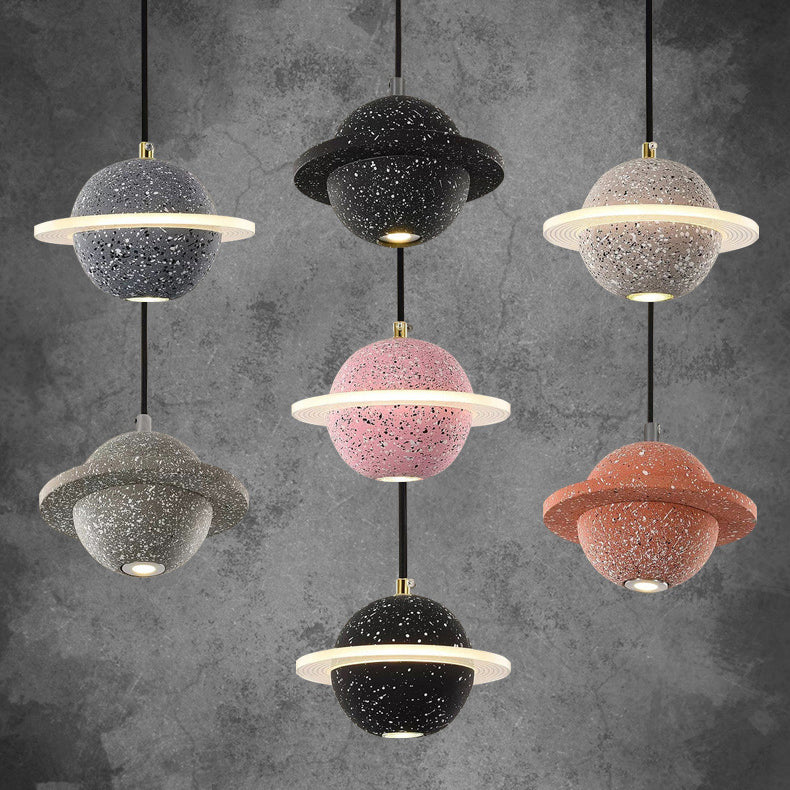 Planet Nordic Planet Pendant Ciment 1-Head Room Dustal Small Sanging Pendant Light