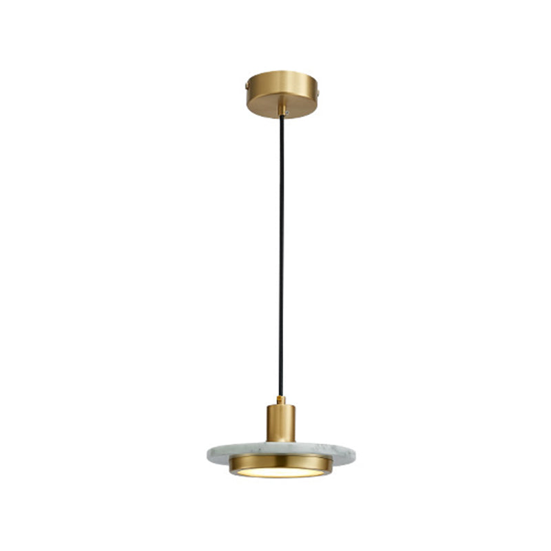 Pendentif en marbre géométrique Postmodern 1-bulbe petite lumière suspendue pour salle à manger