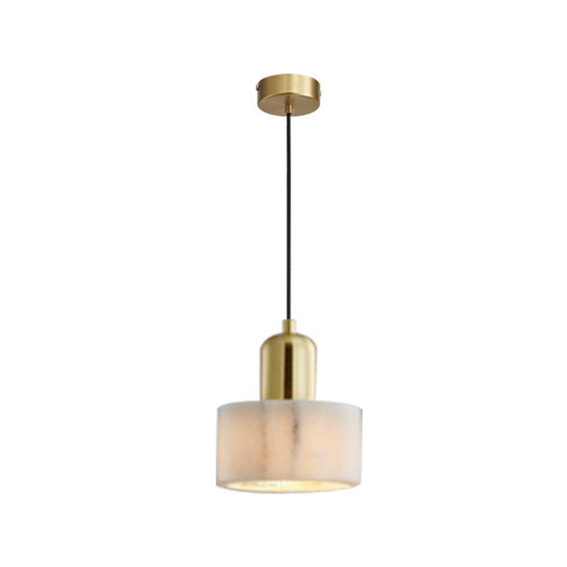 Pendentif en marbre géométrique Postmodern 1-bulbe petite lumière suspendue pour salle à manger