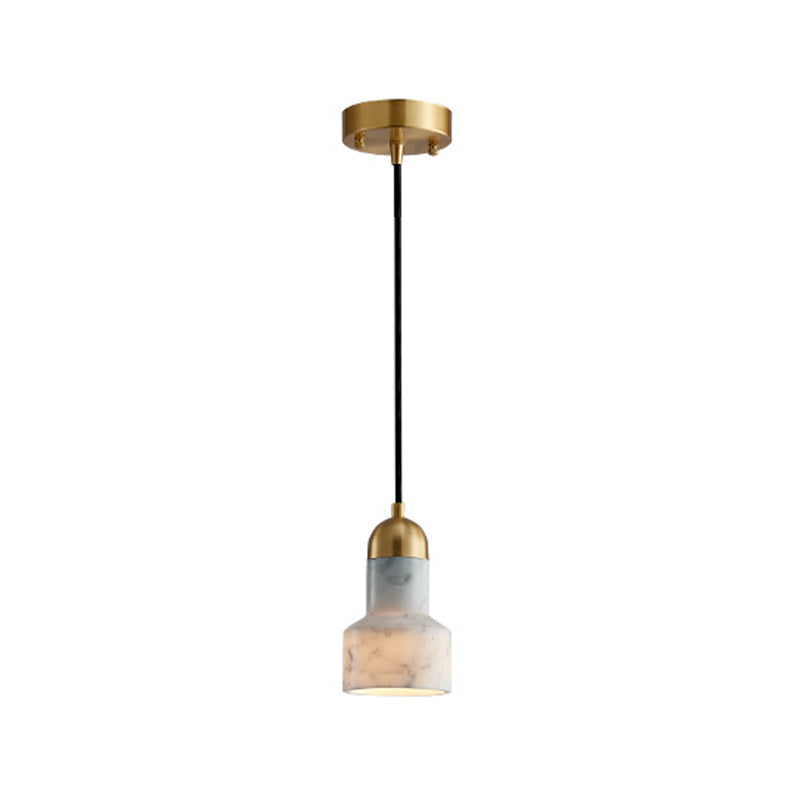 Pendentif en marbre géométrique Postmodern 1-bulbe petite lumière suspendue pour salle à manger