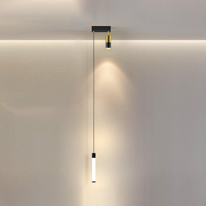 Modern Pendant Light Minimalist Metal Bedroom LED Hanging Light Fixture