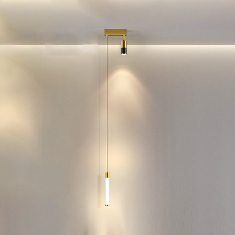 Modern Pendant Light Minimalist Metal Bedroom LED Hanging Light Fixture