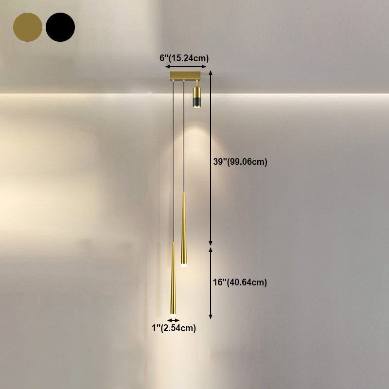 Modern Pendant Light Minimalist Metal Bedroom LED Hanging Light Fixture