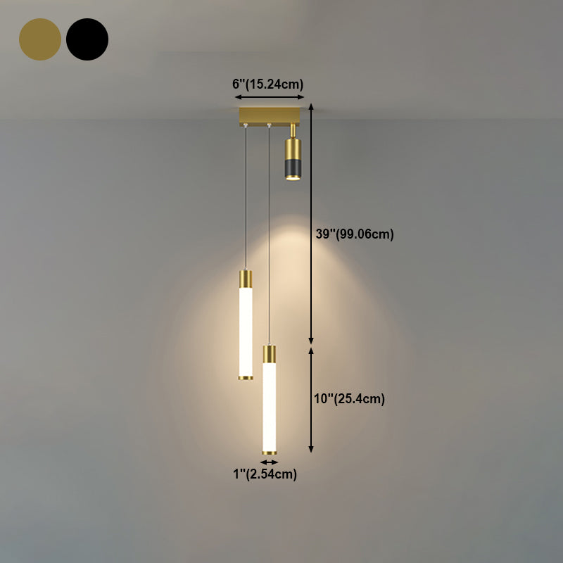 Modern Pendant Light Minimalist Metal Bedroom LED Hanging Light Fixture