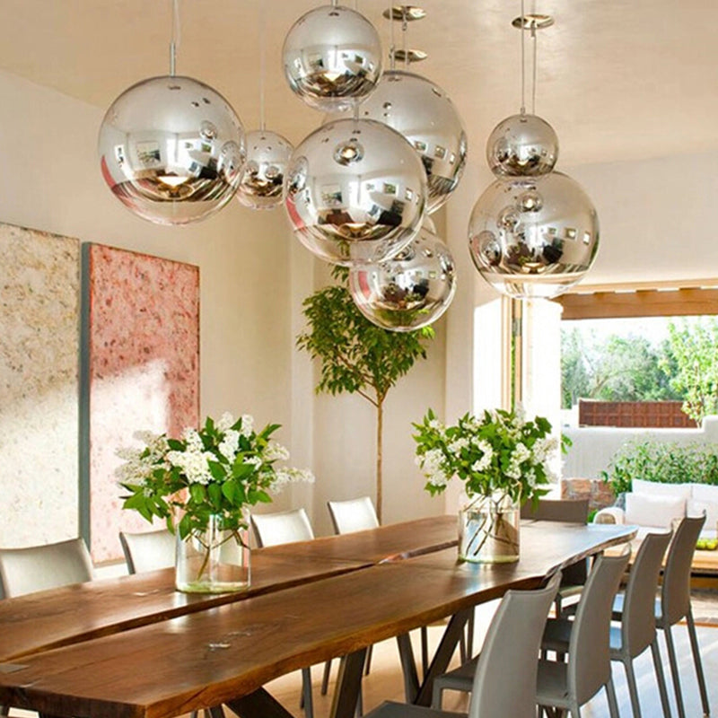1 hoofdbol hanglamp licht postmodern gespiegelde glazen ophanging licht