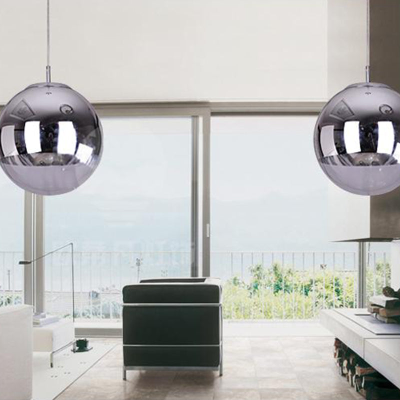 1 hoofdbol hanglamp licht postmodern gespiegelde glazen ophanging licht