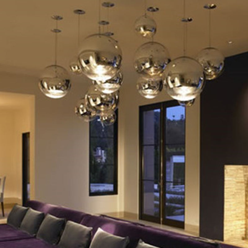1 hoofdbol hanglamp licht postmodern gespiegelde glazen ophanging licht