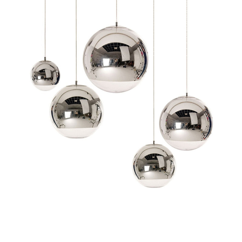 1 hoofdbol hanglamp licht postmodern gespiegelde glazen ophanging licht
