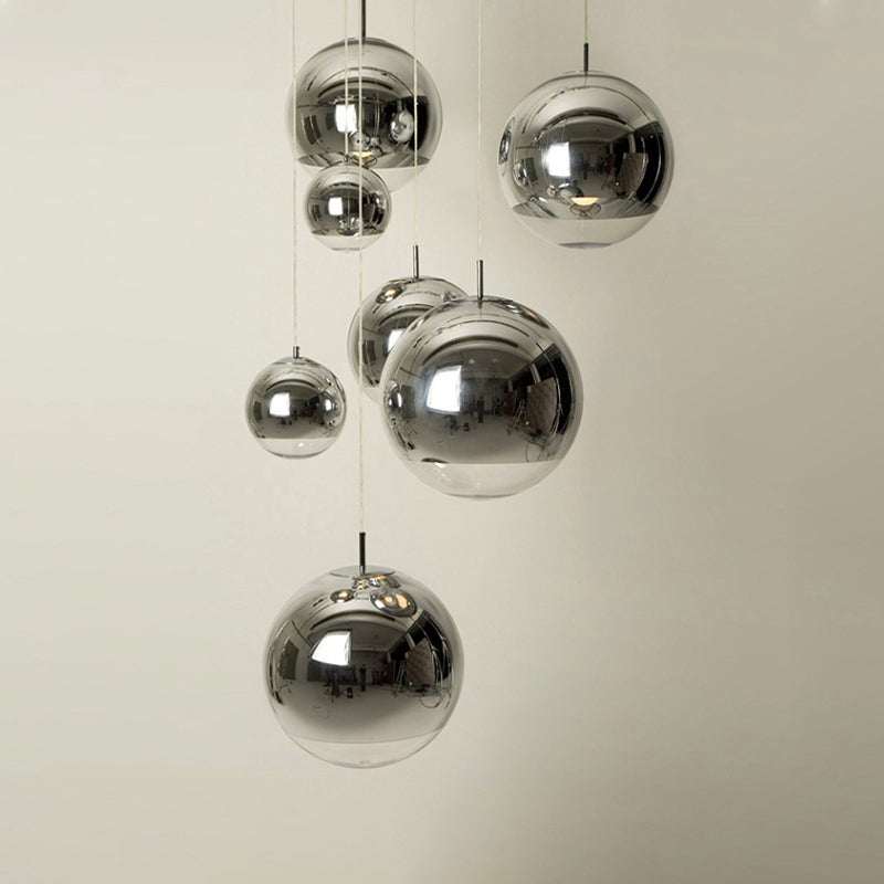 1 hoofdbol hanglamp licht postmodern gespiegelde glazen ophanging licht