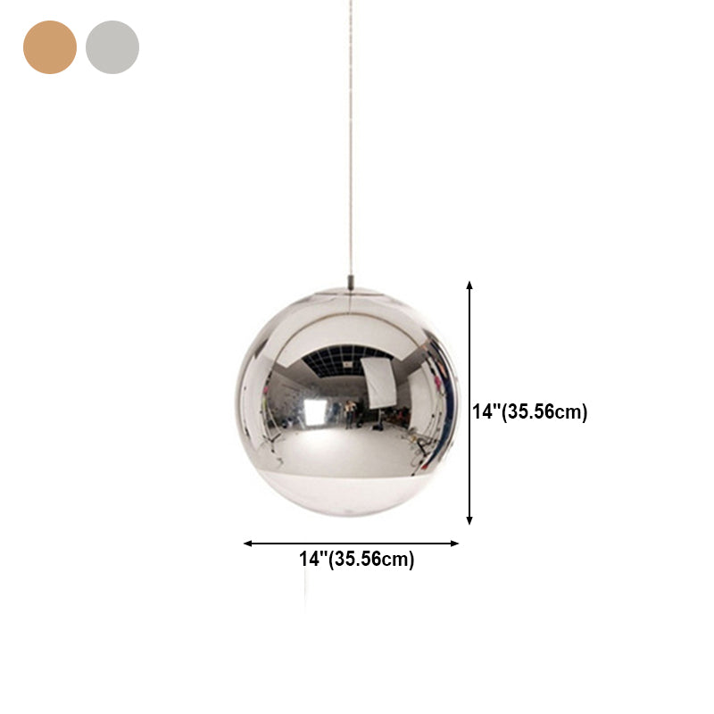 1 hoofdbol hanglamp licht postmodern gespiegelde glazen ophanging licht