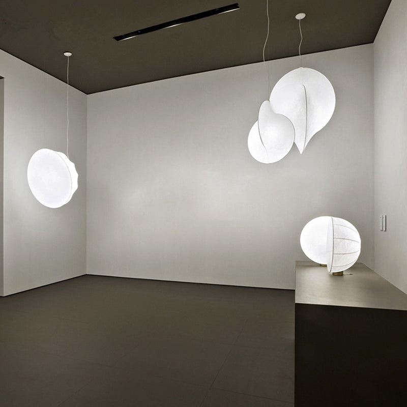 Style moderne suspendu éclairage en soie