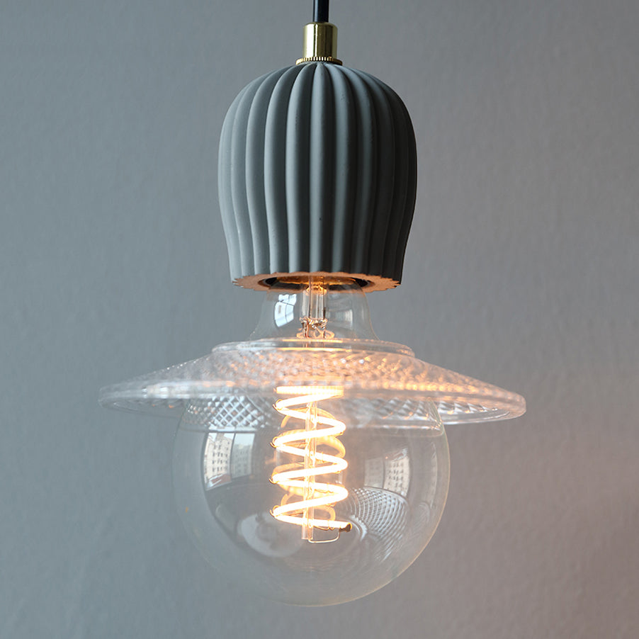 Mini-luminaire pendentif créatif nordique ciment monomoteur de bulbe bleu lumière suspendue pour le café