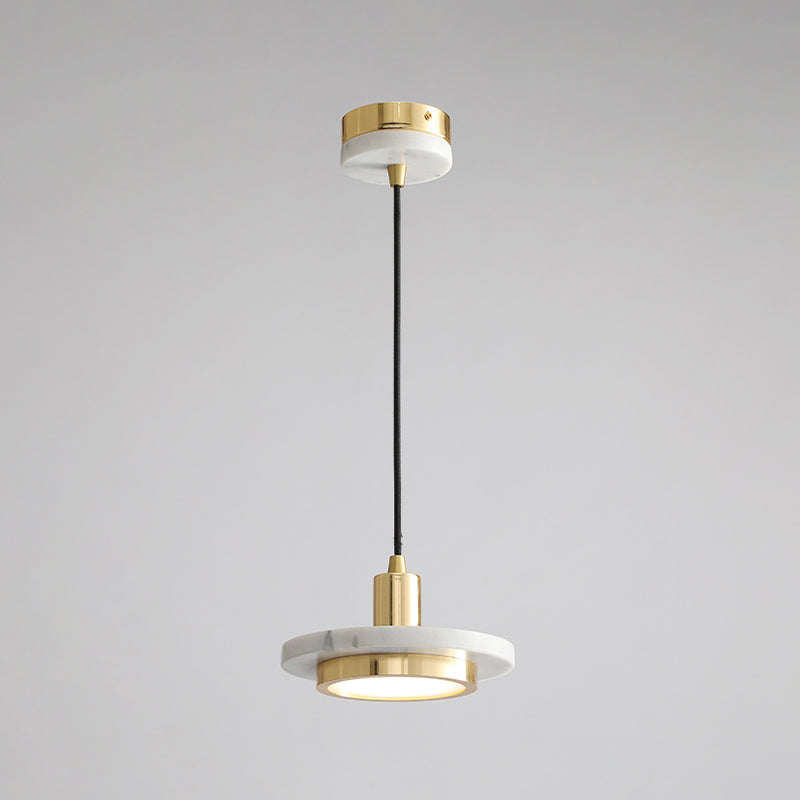 Éclairage de pendentif en marbre rond