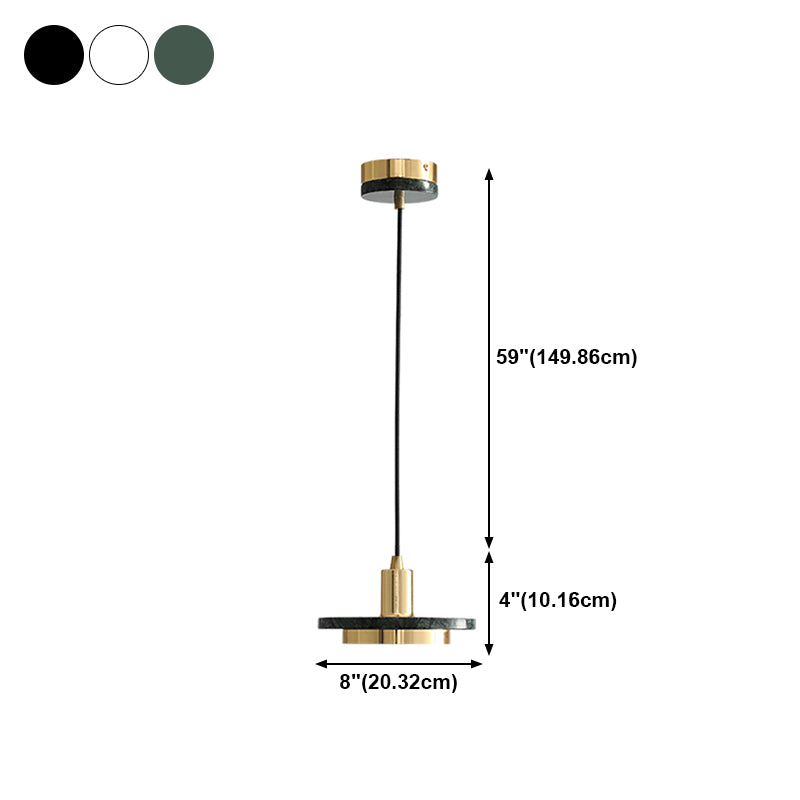 Éclairage de pendentif en marbre rond