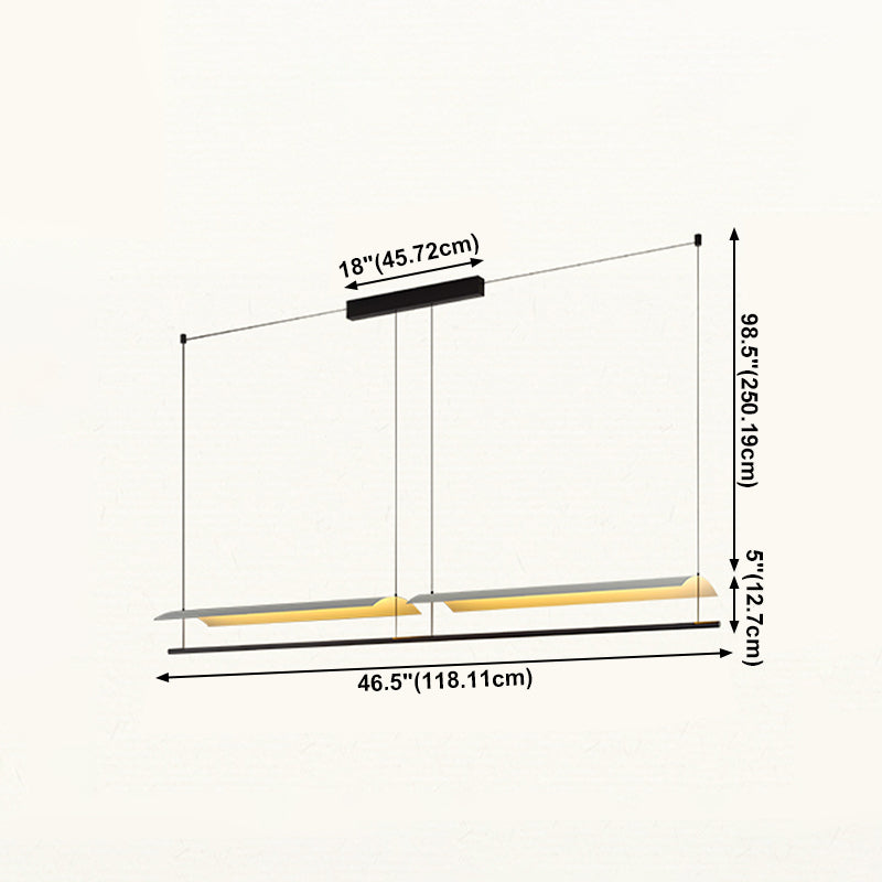Lámparas colgantes de isla moderna restaurante colgante de lámparas con sombra de metal