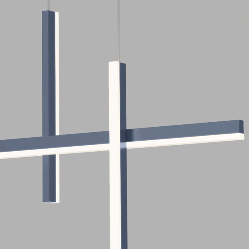 3-Light Linear Island Light Fixture Simplicity Metal Pendant Light for Dining Room