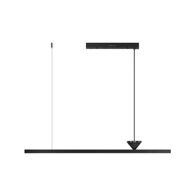 Modern Rectangle Island Pendant Lamps 1-Light Hanging Light Fixtures with Acrylic Shade