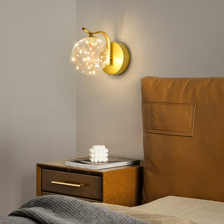 Nordic Modern Wall Mount Light Simple Glass Shade Wall Sconce Lamp Fixture for Living Room