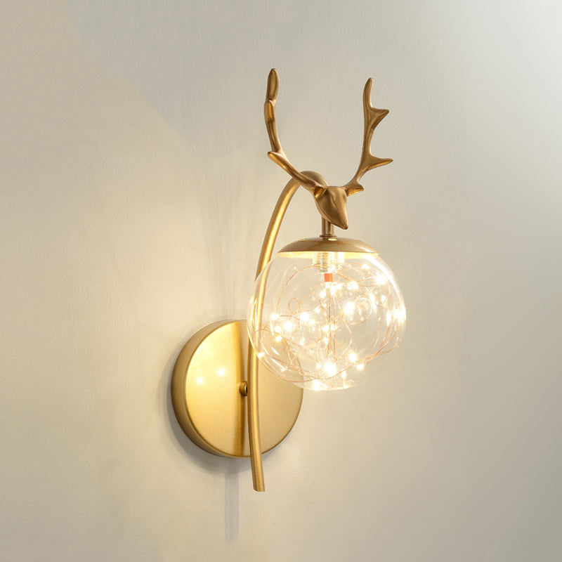 Nordic Modern Wall Mount Light Simple Glass Shade Wall Sconce Lamp Fixture for Living Room