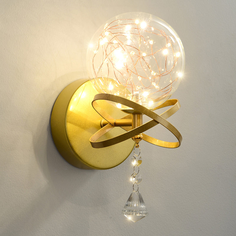 Nordic Modern Wall Mount Light Simple Glass Shade Wall Sconce Lamp Fixture for Living Room