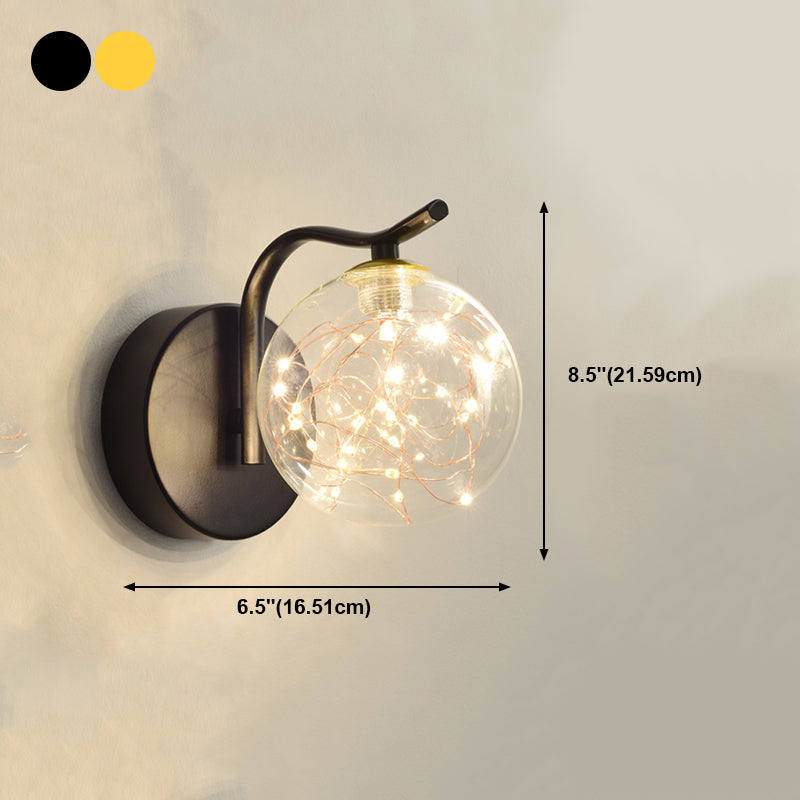 Nordische moderne Wandmontage Leichte einfache Glasschatten Wandleuchte Lampenvorrichtung für Wohnzimmer