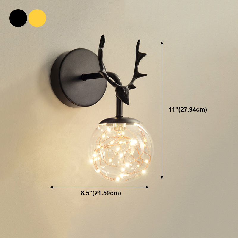Nordic Modern Wall Mount Light Simple Glass Shade Wall Sconce Lamp Fixture for Living Room