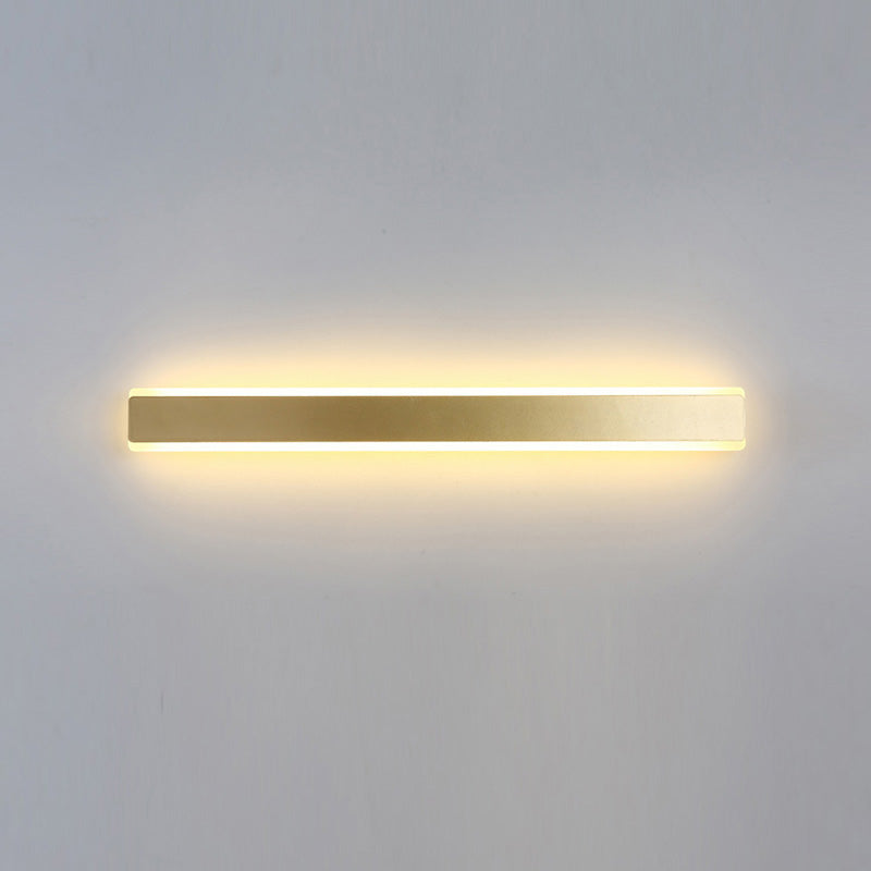 1-Light Modern Wall Sconce Straight LED Wall Light with Metal for Living Room