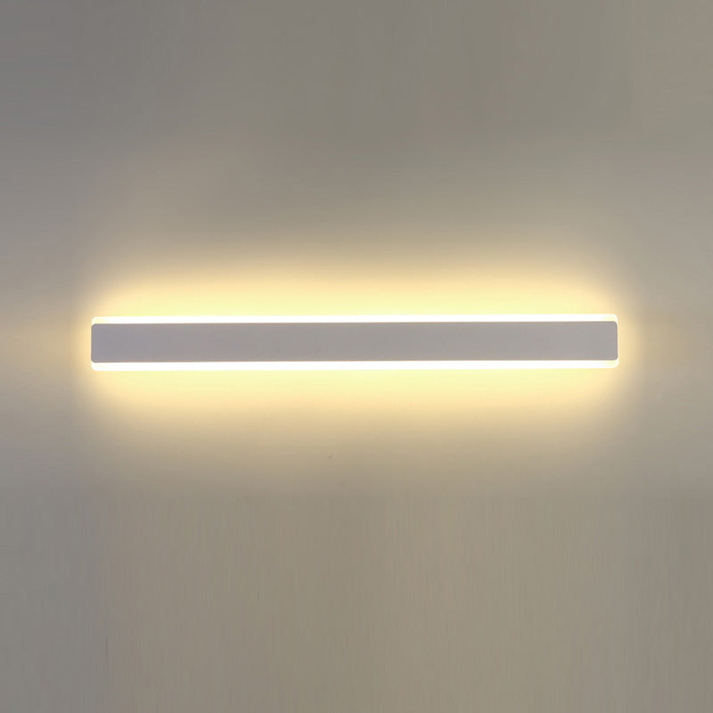 1-Light Modern Wall Sconce Straight LED Wall Light with Metal for Living Room