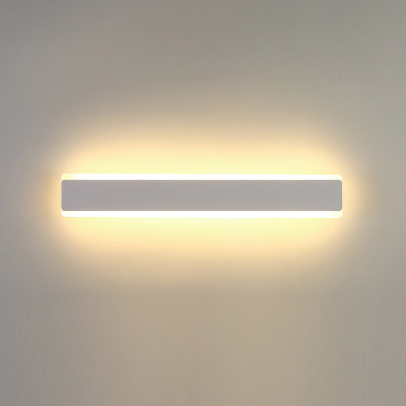 1-Light Modern Wall Sconce Straight LED Wall Light with Metal for Living Room