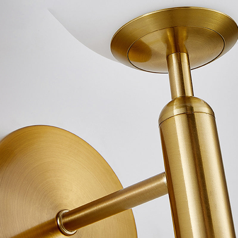 Nordische Wand montieren leichte moderne runde Glasschatten Wandleuchte für Wohnzimmer