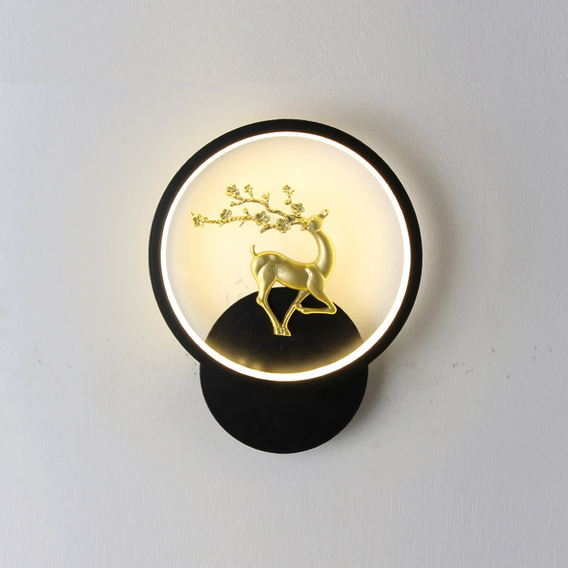 1-Light Modern Wall Sconce Geometric LED Wall Light with Metal for Living Room