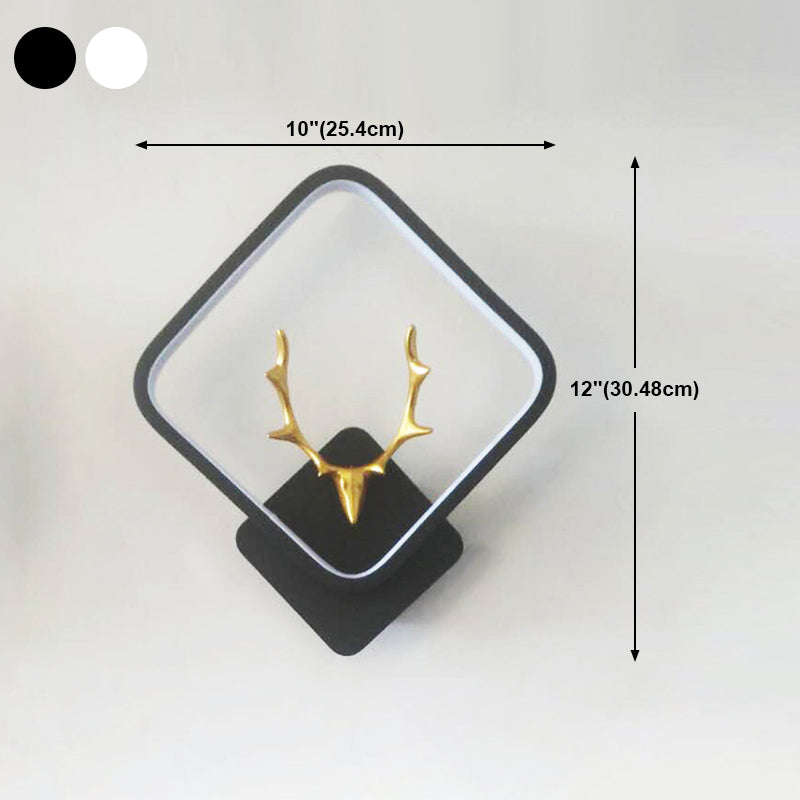 1-Light Modern Wall Sconce Geometric LED Wall Light with Metal for Living Room